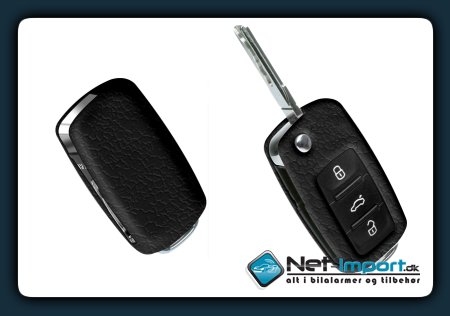 Lederoptik schwarz  09 VW, SEAT, SKODA nøgle cover